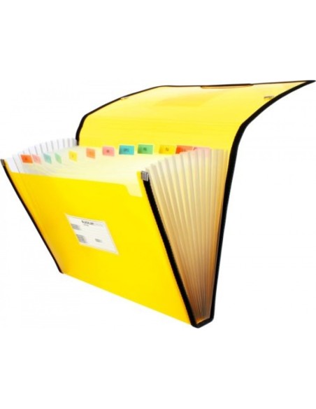 Carpeta fuelle fº amarillo polipropileno 13 departamentos con ribete